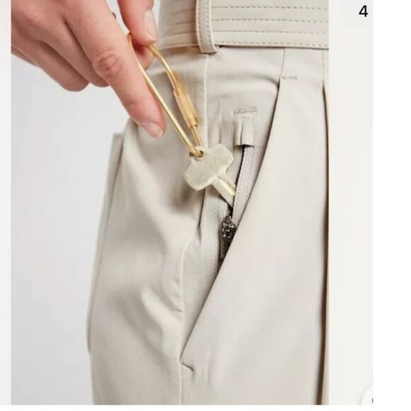 Athleta Skyline Pant II Lightweight Paper bag Athletic Pants Size 4 Light Tan - Picture 3 of 8
